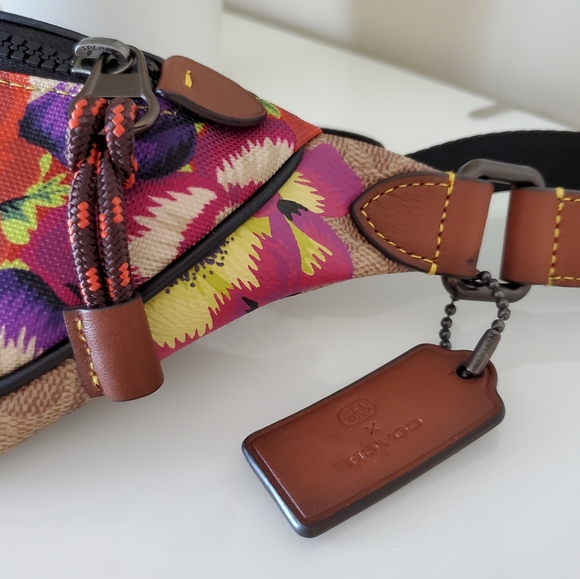 Coach Mini Rivington Belt Bag in Signature Canvas - Picture 11 of 15